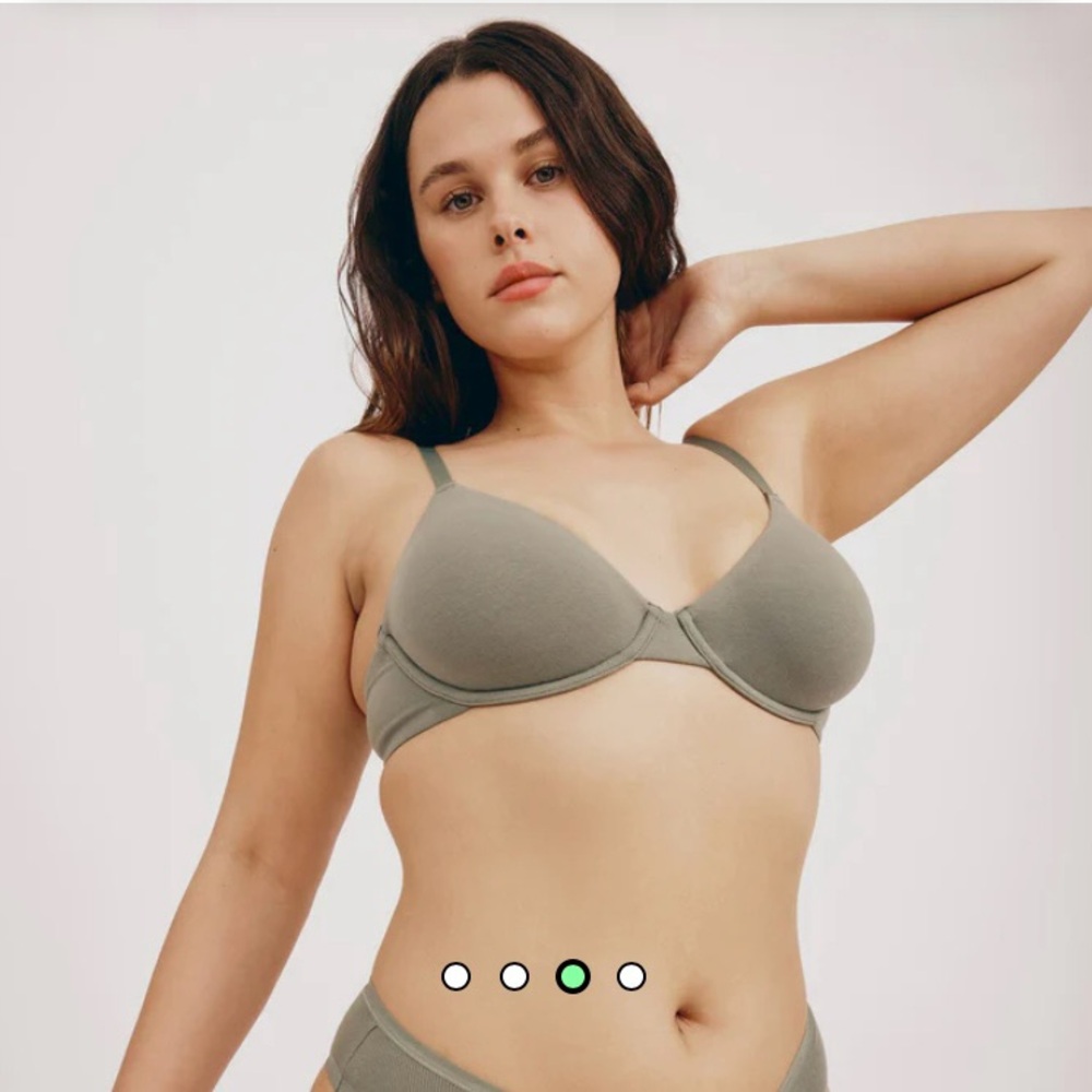 Organic Basics Core Unlined Demi Bra size 36C organic cotton